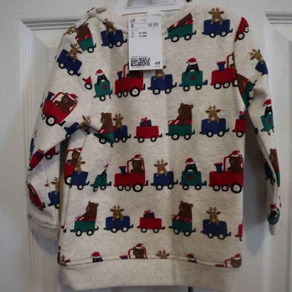 BNWT H&M Children's Holiday Sweatshirt - Picture 1 of 2